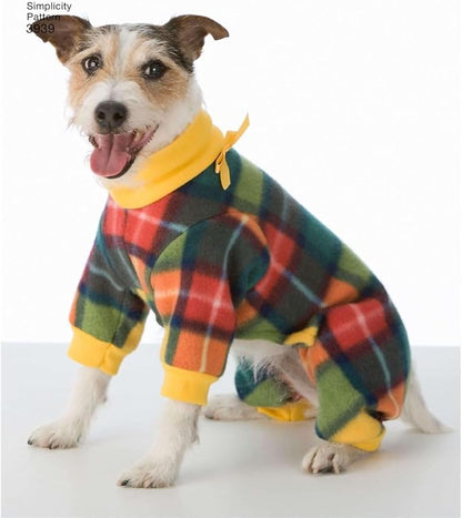 Simplicity Pajama and Coat Dog Clothing Sewing Pattern, Pet Sizes S-L