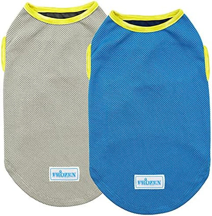 KYEESE 2Pack Dog Shirt for Small Dogs Soft Breathable T-Shirts, Blue+Grey