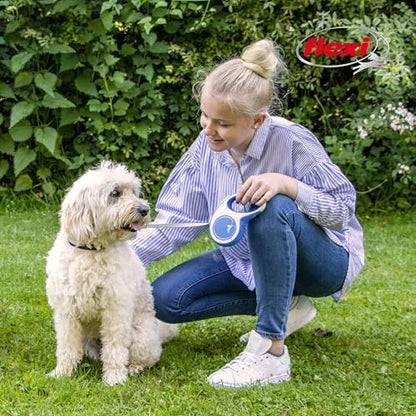FLEXI® Comfort Tape Retractable Dog Leash, Medium, 16 ft - Blue