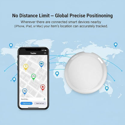 No Subscription GPS Tracker for Vehicles Work with Find My (iOS Only) Mini Tracker Tags Global Coverage Hidden Car Locator Tracking Device with Waterproof Magnetic Case for Luggage,Pets