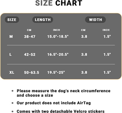 Tactical AirTag Dog Collar Leash Set - Heavy Duty, Adjustable GPS Collar | Compatible with Apple AirTag, with Holder & Control Handle for Medium/Large Dogs [ Black, M ]