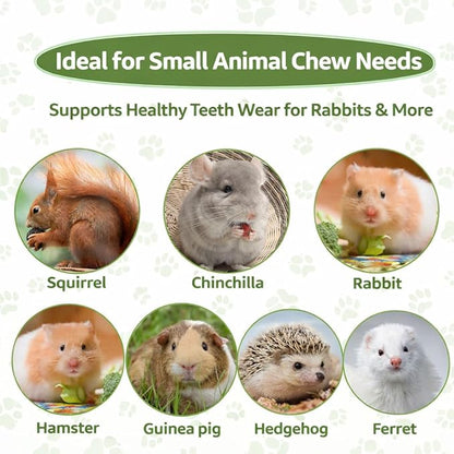 Sukh 320g Sweet Bamboo Chew-Sticks for Rabbits & Chinchillas - Natural Bunny & Rodent Bamboo Chew Toys for Teeth Grinding, Small Animal Chew Treats for Guinea Pig, Hamster, Chinchilla