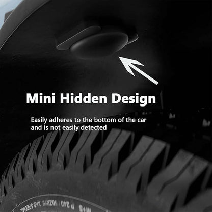 GPS Tracker for Vehicles, 2PCS Mini Hidden Vehicles Tracker with Magnetic Case, Work with Find My (iOS Only), No Monthly Fee, No Subscription (Black)