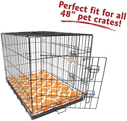 48" Trellis Peach Orange Crate Dog Bed Mat By Majestic Pet Products