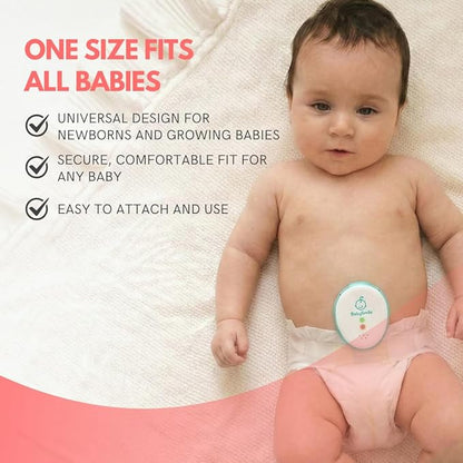 BabySmile E-202 Baby Movement & Sleep Monitor | Motion Sensor with Safety Alerts, Arousal Vibration & Portable Clip-On Design | Smart Baby Sleep Support (White)