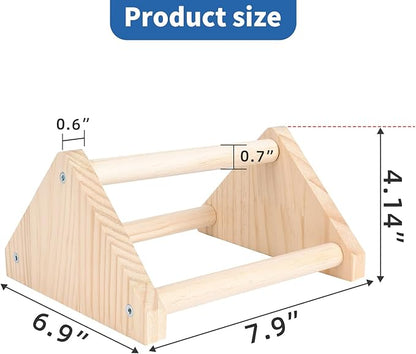 Chicken Roosting Perch - Chicken Coop Accessories & Supplies for Chicks - Natural Solid Pine Wood, Hand - Polished - Ideal Roosting Toy for Birds, Chicks & Parrots