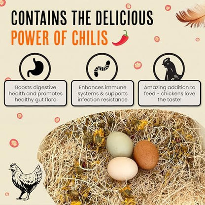 Roosty's Chicken Nesting Herbs Chili Mix, Coop Refresher, 16oz
