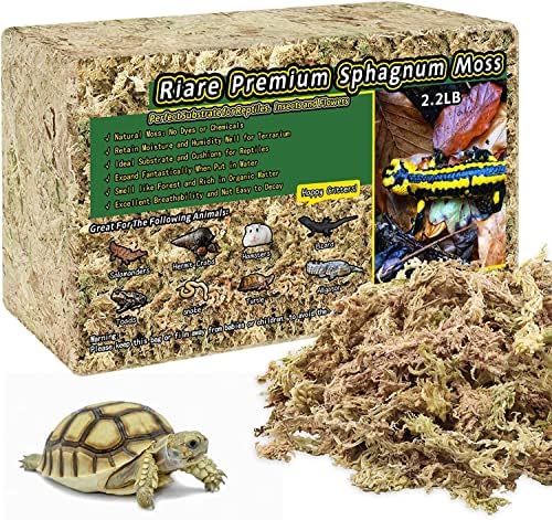 Riare 2.2LB Natural Sphagnum Moss for Reptiles- Terrarium Reptiles Moss