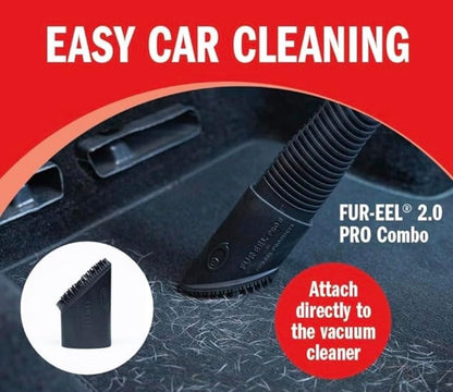 Buff Brite Fur Remover PRO II (2.0) with Fang Adapter - Dog and Cat Grooming Tool, Vacuum Attachment for Pet Hair Removal