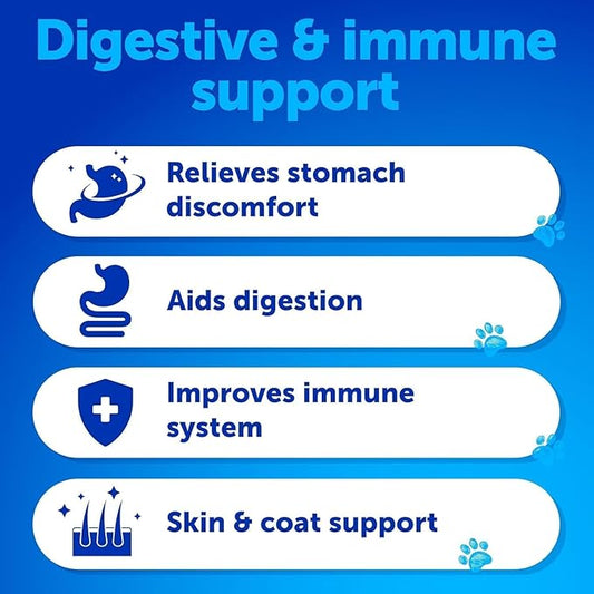 Probiotics for Dogs - Support Gut Health, Itchy Skin, Allergies, Immunity, Yeast Balance - Dog Probiotics and Digestive Enzymes with Prebiotics - Reduce Diarrhea, Gas - 120 Probiotic Chews for Dogs