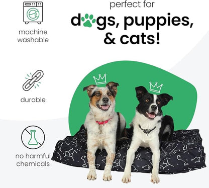 Molly Mutt Small Dog Bed Cover -Rocketman Print - Measures 22”x27”x5’’ - 100% Cotton - Durable - Breathable - Sustainable - Machine Washable Dog Bed Cover