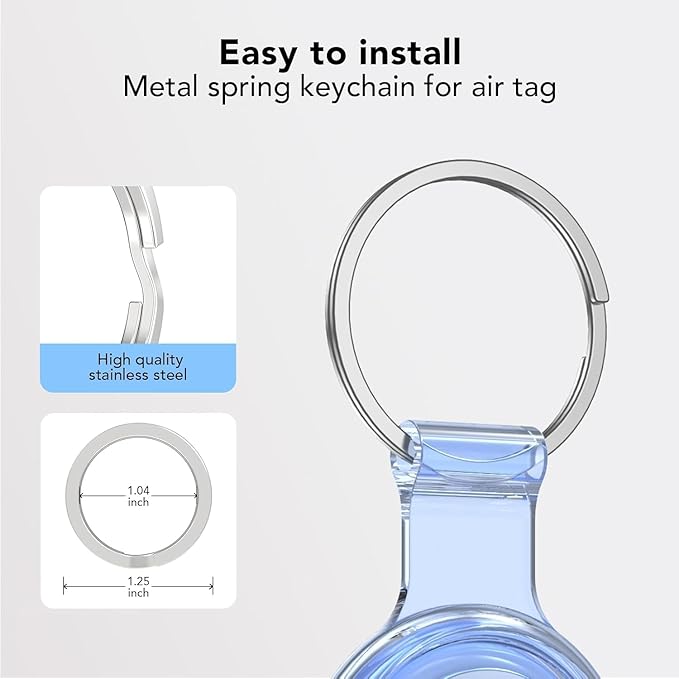 Compatible with AirTag Holder Case Keychain 4 Pack,for AirTag 2nd & 1st Generation Key Chain Ring Case Cover for Air Tag Holder GPS Tracker Air Tag 2nd gen Finders Air Tagholder for Kids,Bags,Luggages