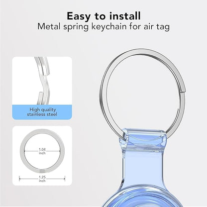 Compatible with AirTag Holder Case Keychain 4 Pack,for AirTag 2nd & 1st Generation Key Chain Ring Case Cover for Air Tag Holder GPS Tracker Air Tag 2nd gen Finders Air Tagholder for Kids,Bags,Luggages