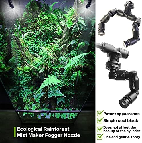 MYGIIKAKA Reptile Fogger Automatic Reptile Mister Fogger for Terrarium, Timed Terrariums Humidifiers for Chameleon/Lizard/Snake/Turtle/Frog
