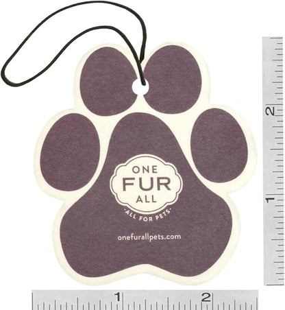 One Fur All Pet House Car Air Freshener - Vanilla Sandalwood Pack of 4 - Non-toxic Car Air Freshener - Pet-Friendly Air Freshener For Small Spaces & Car - Hanging Odor Eliminating Air Freshener