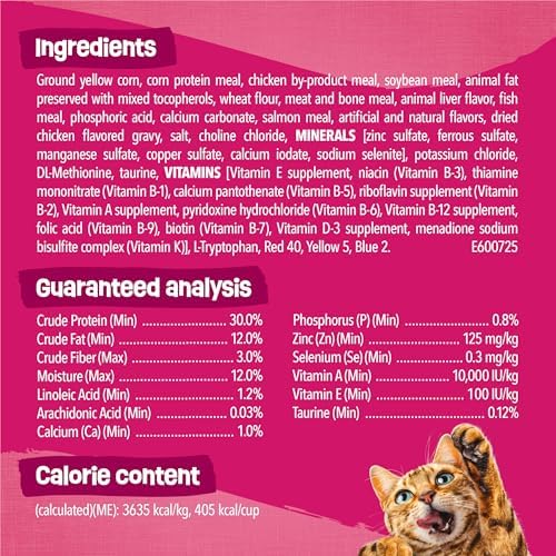 Friskies Purina Dry Cat Food Gravy Swirl'd with Flavors of Chicken, Salmon and Gravy - 3.15 lb. Bag