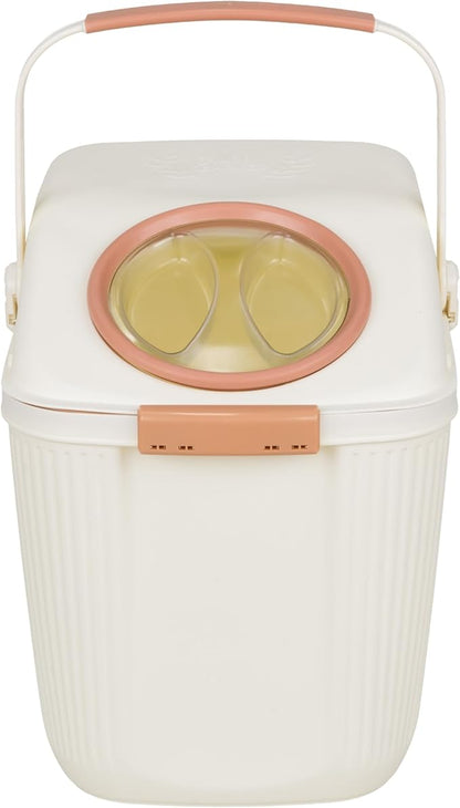 Harry Barker Lightweight Airtight Pet Food Storage Container, Eco-Friendly Recycled Plastic with Easy-Access Lid, Holds up to 25 lb Dry Dog or Cat Food
