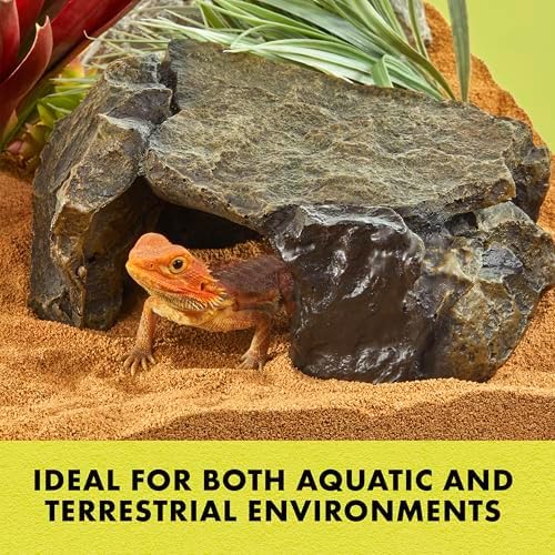 Zilla Shale Rock Den, Naturalistic Reptile Rock Décor, Medium