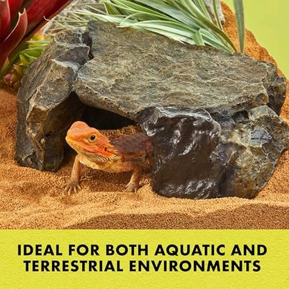 Zilla Shale Rock Den, Naturalistic Reptile Rock Décor, Medium