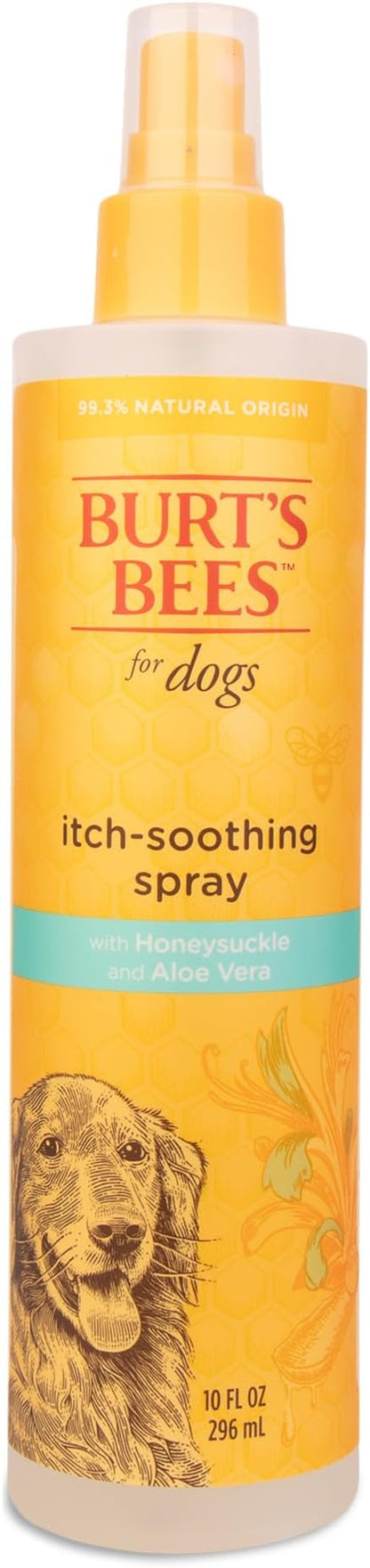 Burt's Bees for Pets Anti Itch Dog Spray with Honeysuckle and Honey, Waterless Grooming Mist for Dry Flaky Skin, Dog Itch Relief Between Baths, Natural Origin Coat Care for Dogs, 10 Fl Oz