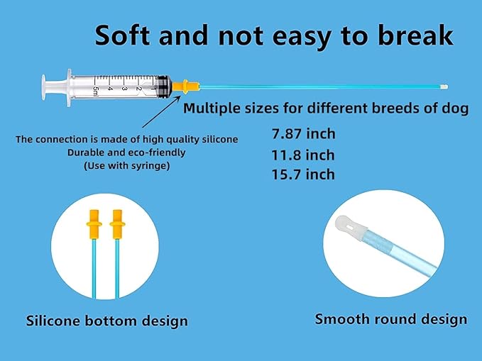 20 Set AI Artificial Insemination Dog Breeding Kit, Dog Ai Breeding Kit, Insemination kit for Dogs, Pet Breeding Supplies for Large Breeds（15.7 inch）