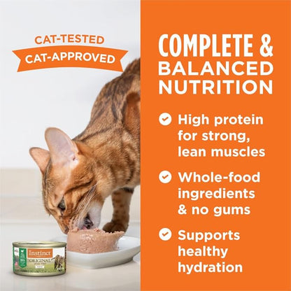 Instinct Original Pate Wet Cat Food, Grain Free Recipe - Real Lamb, 3 Ounce (Pack of 24)