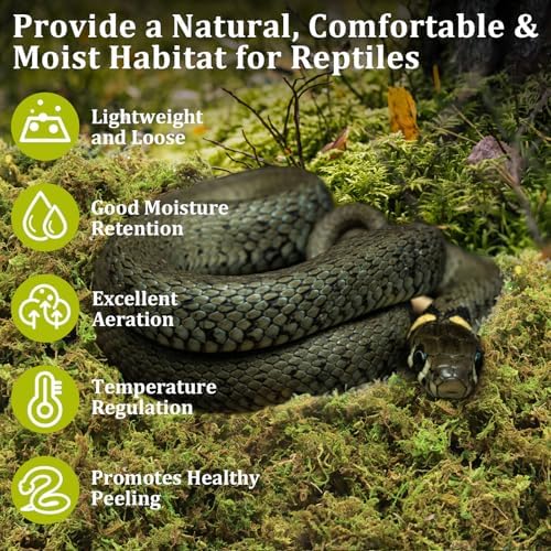 Legigo 14OZ Natural Sphagnum Moss for Reptile Terrarium Substrate Bedding
