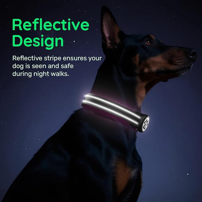 Airtag Dog Collar, Reflective Ultra-Durable Nylon Padded with QR Code Buckle & IP68 Waterproof Air Tag Holder Compatible for Apple AirTag, Comfortable for Small Medium Large Dogs (Black, XS)