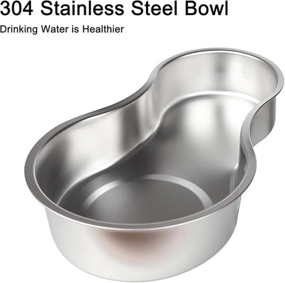 Sfozstra 9L Large Dog Water Dispenser: Gravity Design for Multiple Pets | Spill Resistant/No Filter Maintenance/Stainless Steel Bowl/Easy to Clean/Indoor & Outdoor Use