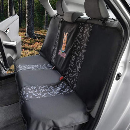 Warner Bros Scooby Doo Rear Back Seat Bench Pet Seat Cover for Cars SUVs Trucks Sedans, Waterproof Heavy Duty Durable Universal Fit Automotive Protection for Dogs Puppy Cats Travel Companions Washable