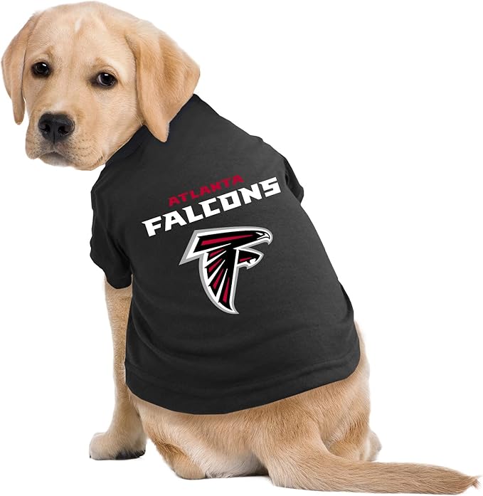 Littlearth NFL Atlanta Falcons Pet T-Shirt, Team Color, Large