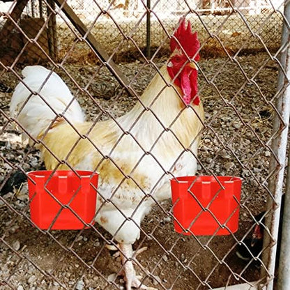 Suclain 30 Pcs Seed Cups for Bird Cages, Hanging Plastic Cage Feeders