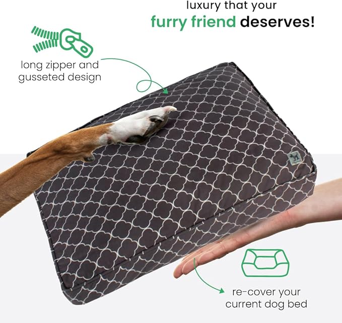 Molly Mutt Small Dog Bed Cover - Clark Gable Print - Measures 22”X27”X5’’ - 100% Cotton - Durable - Breathable - Sustainable - Machine Washable Dog Bed Cover (Dd70a)
