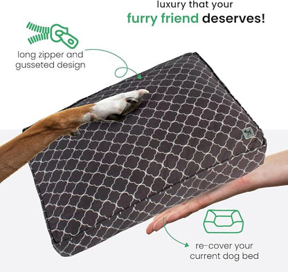 Molly Mutt Medium to Large Dog Bed Cover- Clark Gable Print - Measures 27”X36”X5’’ - 100% Cotton - Durable - Breathable - Sustainable - Machine Washable Dog Bed Cover (Dd70b)