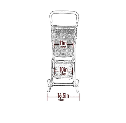 Pet Gear Happy Trails Lite Pet Stroller for Cats/Dogs, Zipper Entry, Easy Fold with Removable Liner, Safety Tether, Storage Basket