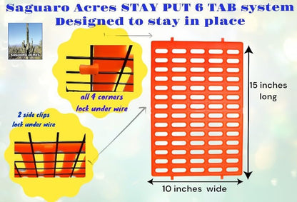Saguaro Acres Rabbit and Small Animal Cage Resting Mat for Wire Floored Cages - Pack of 24 (Orange)