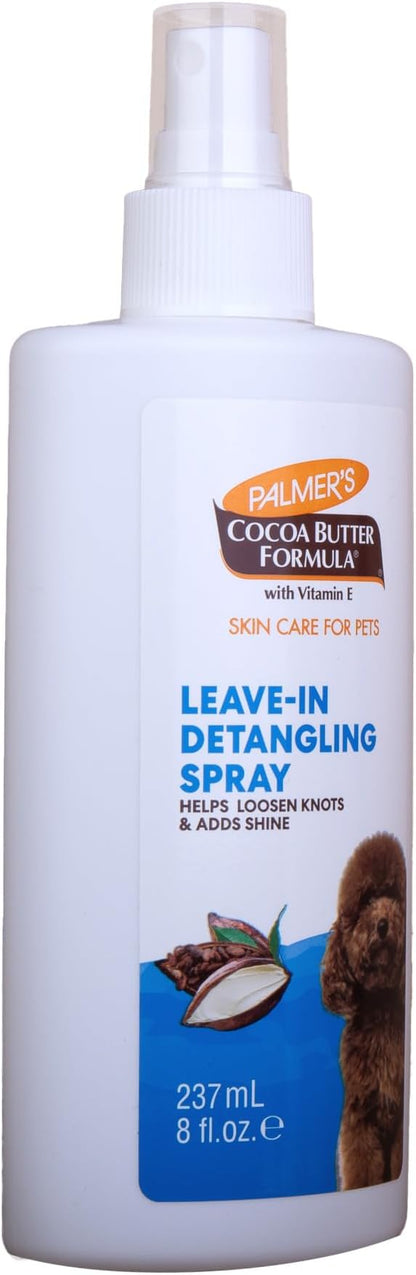 Palmer's for Pets Detangling & Conditioning Spray with Cocoa Butter 8 Fl Oz; Leave-in Dog Conditioner with Vitamin E and Cocoa Butter, De-Matting Spray for Dogs