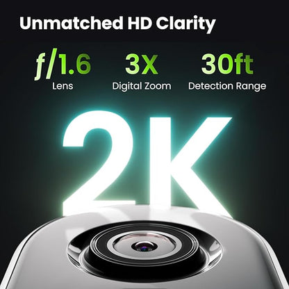 Kiwibit Solar Security Cameras Wireless Outdoor, 2K Magnetic Installation Battery Powered Camera with Smart AI PIR Motion Detection, Color Night Vision, Waterproof for Indoor & Outdoor