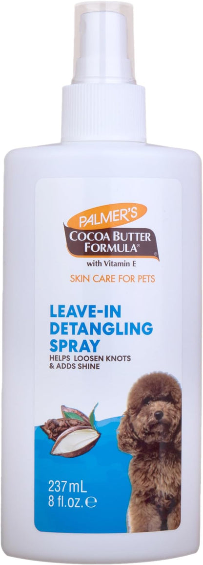 Palmer's for Pets Detangling & Conditioning Spray with Cocoa Butter 8 Fl Oz; Leave-in Dog Conditioner with Vitamin E and Cocoa Butter, De-Matting Spray for Dogs