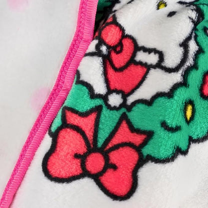 Franco Collectibles Sanrio Hello Kitty Holiday Christmas Blanket, Super Soft Cozy Plush, 60 in x 90 in, (Officially Licensed Product)