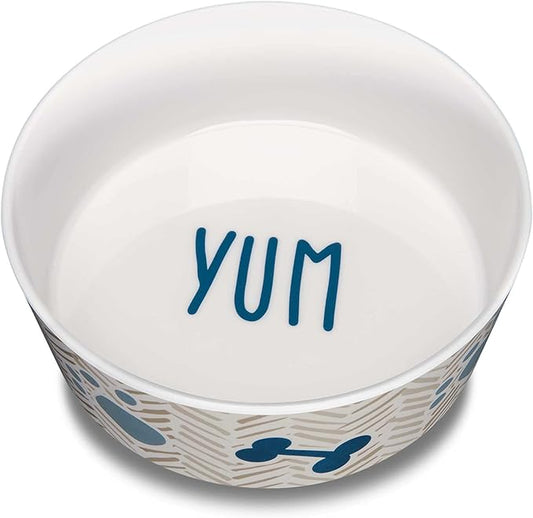 Loving Pets Dolce Moderno Yum Chevron Dog Bowl, Small (Pack of 2)