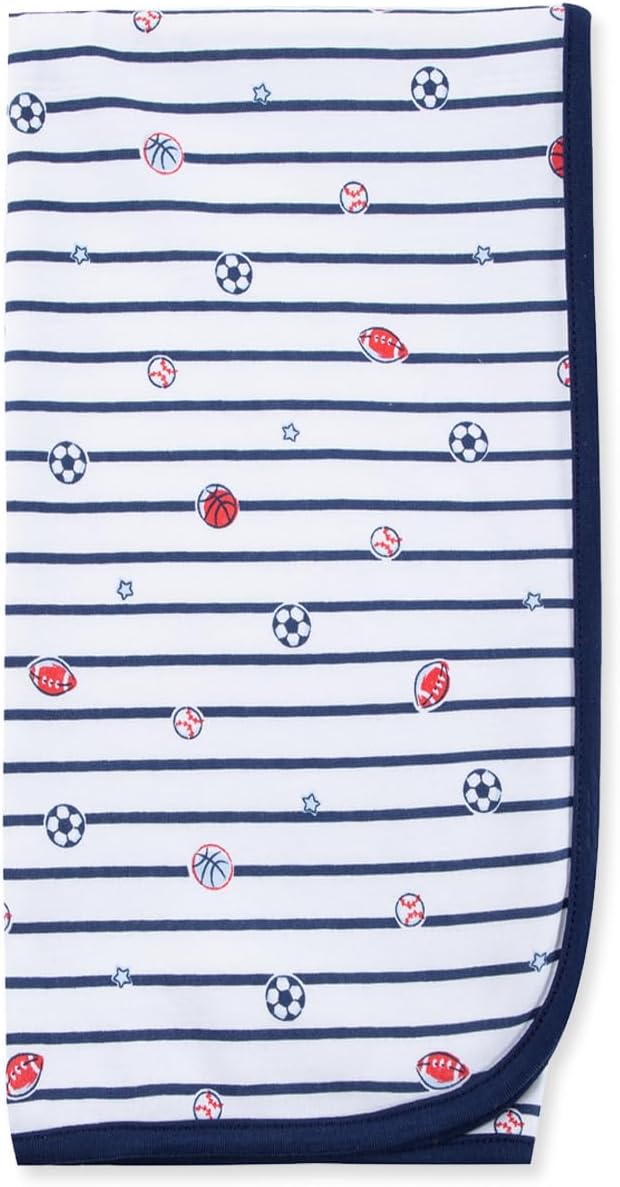 Little Me Clothes for Baby Boys' Sports Star Swaddling Receiving Blanket, 30 x 27 Inches