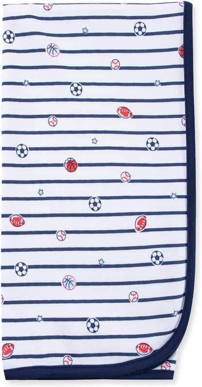 Little Me Clothes for Baby Boys' Sports Star Swaddling Receiving Blanket, 30 x 27 Inches