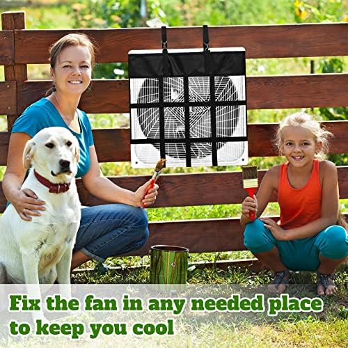 Tessco for you 2 Pcs Box Fan Holders for Horse Stall, Nylon Bag,Black