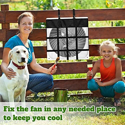 Tessco for you 2 Pcs Box Fan Holders for Horse Stall, Nylon Bag,Black