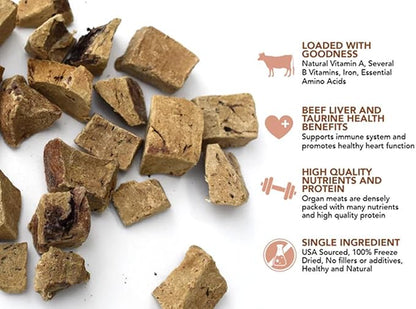 Freeze Dried PickyPet Duck Liver Bites for Dogs & Cats | Grain-Free, Raw Protein-Packed Advanced Training Treats, Great Food Topper, Ideal for Picky Eaters & Pets with Allergies (2.0 oz, Duck Liver)