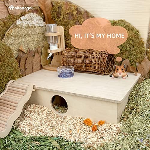 Niteangel Multi-Chamber Hamster House Maze: 2 Entrance 6 Rooms Maze Habitat