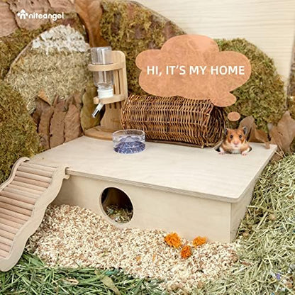 Niteangel Multi-Chamber Hamster House Maze: 2 Entrance 6 Rooms Maze Habitat
