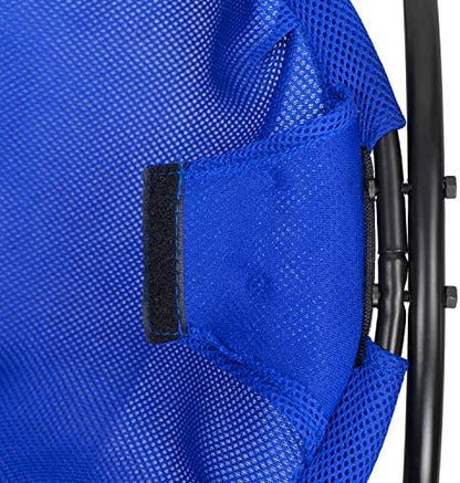 MeowWoof Cat Hammock Bed, Elevated Cat Stand, Washable Pet Sleep Supplies for Kitten Puppy (Blue Black)