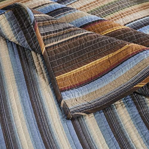 Greenland Home Barefoot Bungalow Durango Quilt Set, Full/Queen, Natural,GL-1603NMSQ, 3-Piece